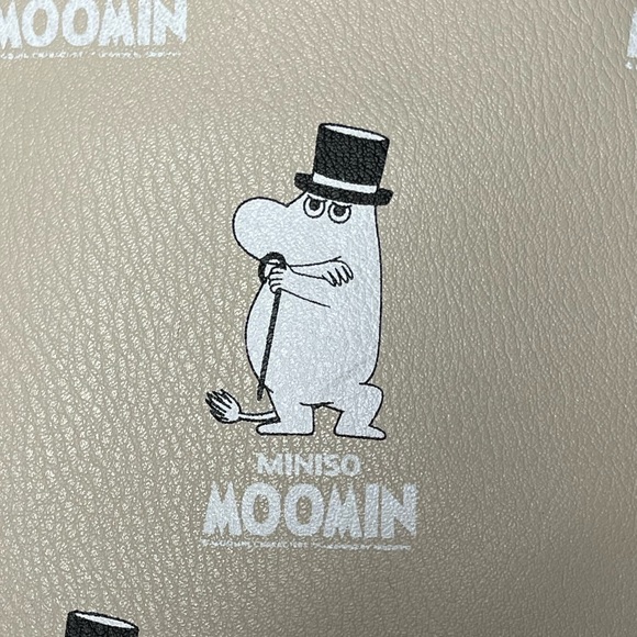Miniso Limited Edition Moomins Pleather Beige Tote Bag - Picture 3 of 12